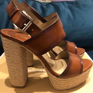 Michael Kors Collection leather platform sandal